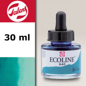 640 - Verde Bluastro Acquerello 30 ML Acquerelli Liquidi Ecoline Talens