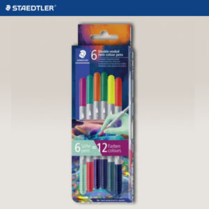 Set 6 Penne Bicolore a Doppia Punta Trendline Multiverse Staedtler