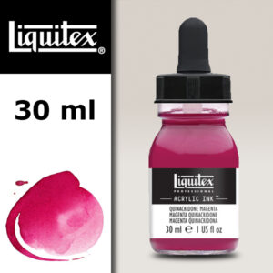 114 - Quinacridone Magenta 30 ML Acrylic Ink! Liquitex