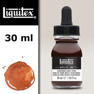 129 - Terra di Siena Bruciata Trasparente 30 ML Acrylic Ink! Liquitex