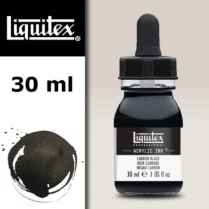 337 - Nero Carbone 30 ML Acrylic Ink! Liquitex