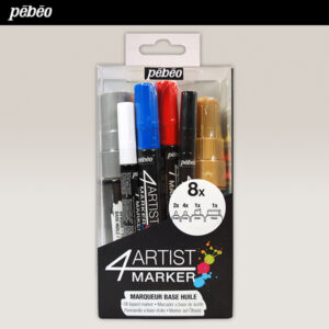 890 - Set 8 Pennarelli assortiti: 2 mm - 4 mm - 8 mm - 15 mm 4Artist Marker Pebeo