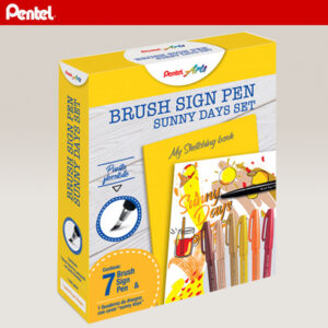 Set 7 Brush Sign Pen "Sunny Days" + Sketching Book