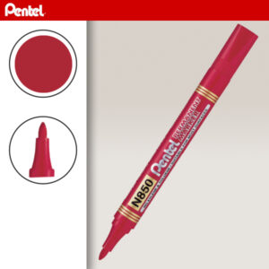 Marker Permanent Rosso punta conica 4,5 mm Pentel